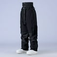 thumbnail image 4 of Xfvqtps Women Snow Pants Snowboarding Raise Waistband Elastic Trouser Leg Multiple Pockets Warm Waterproof Windproof Winter Ski Pants Black, 4 of 6