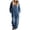 BU1, variant on Denim Jumpsuit For Women Long Sleeve Button Down Hooded Wide Leg Rompes Casual Loose Jean Overall With Pockets,For Home Party (Black/M)