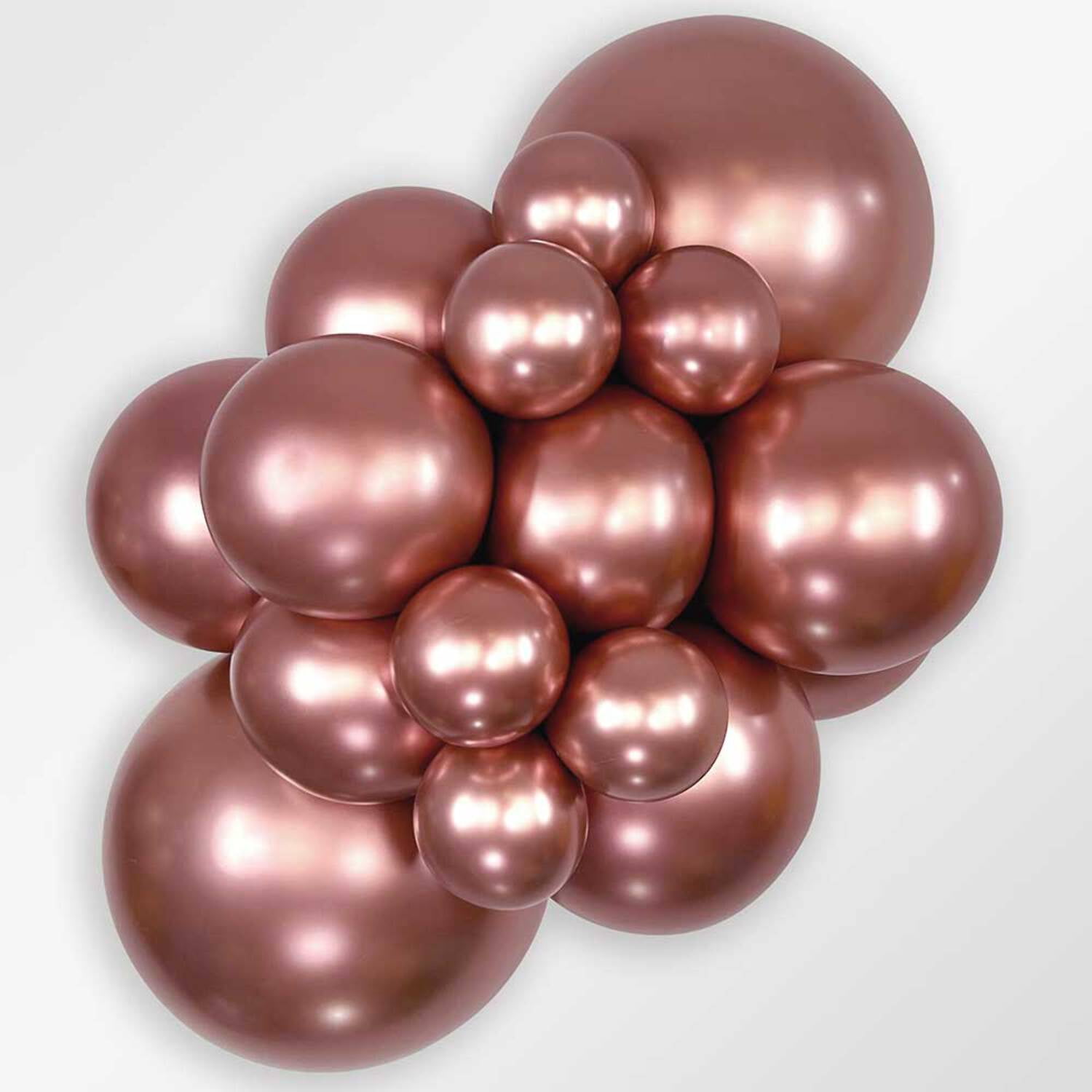 18 inch Sempertex Reflex Rose Gold Latex Balloons (15 Pack) - Party Supplies Decorations