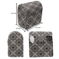thumbnail image 5 of Ethnic Lounger Chair Bag, Traditional Lacy Style Geometric Circles in Boho Oriental Effects, High Capacity Storage with Handle Container, Lounger Size, Seal Brown and Ivory, by Ambesonne, 5 of 5