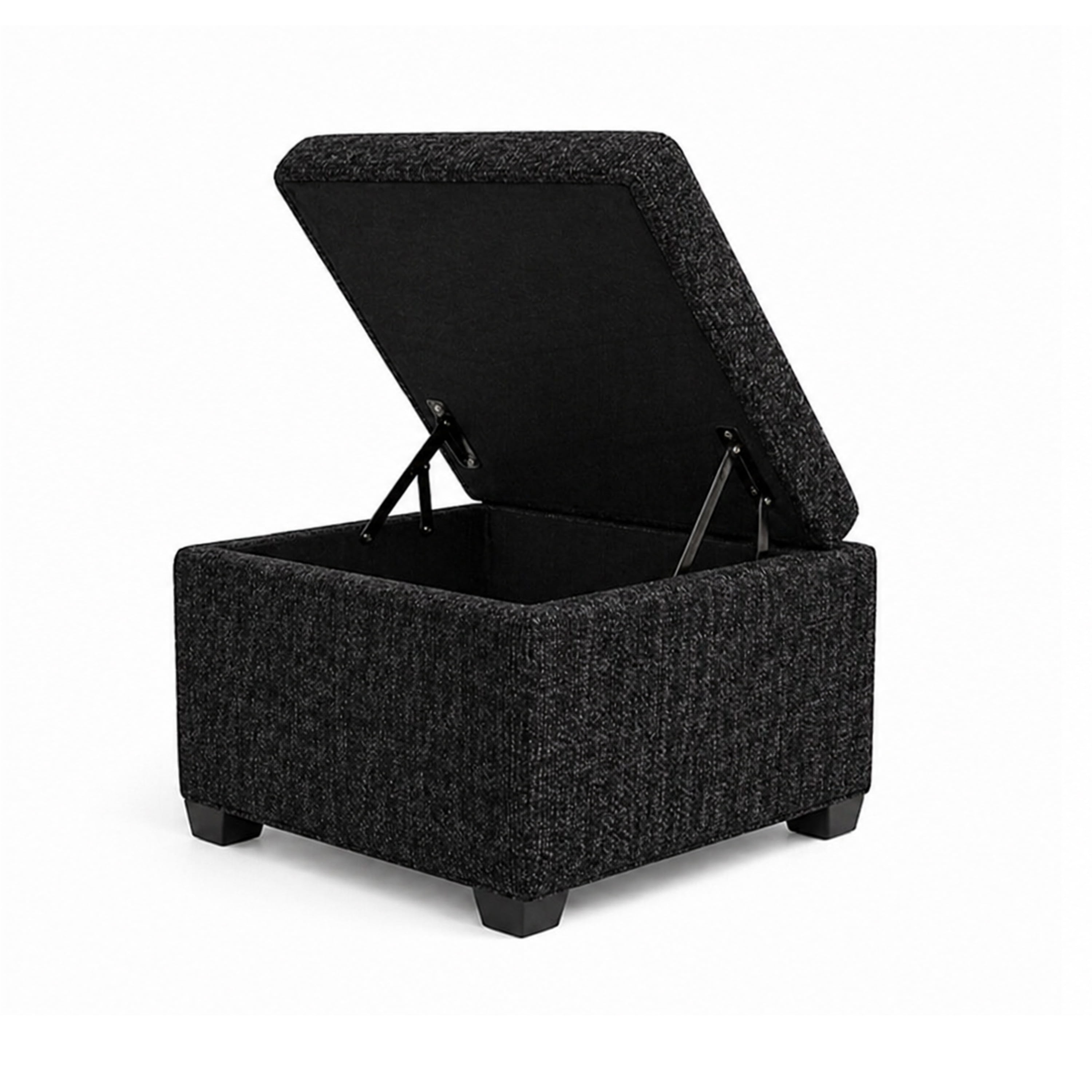 Sanford Living Jackson Square Storage Ottoman, Matisse, Black