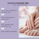 thumbnail image 4 of Aceite para cutículas 3 en 1, empujr de cutículas, con punta de cerámica para cutículas secas, padrastros y uñas dañadas. Hidrata, fortalece y da brillo. Fórmula natural., 4 of 4