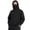 Black, variant on IWRICH Men's Balaclava Hoodie Half Zipper Jacket Double Hooded Sweatshirt Wind Resistant Athletic Coat Black XL