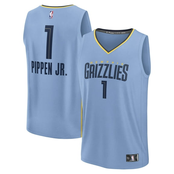 Men's Fanatics Scotty Pippen Jr. Light Blue Memphis Grizzlies Fast Break Replica Player Jersey - Statement Edition