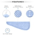 thumbnail image 3 of Microfiber Hair Towel for All Hair Style, 2 Pack Quick Drying Hair Turban - Perfect for Women, Men and Kids (Blue+Pink), 3 of 6