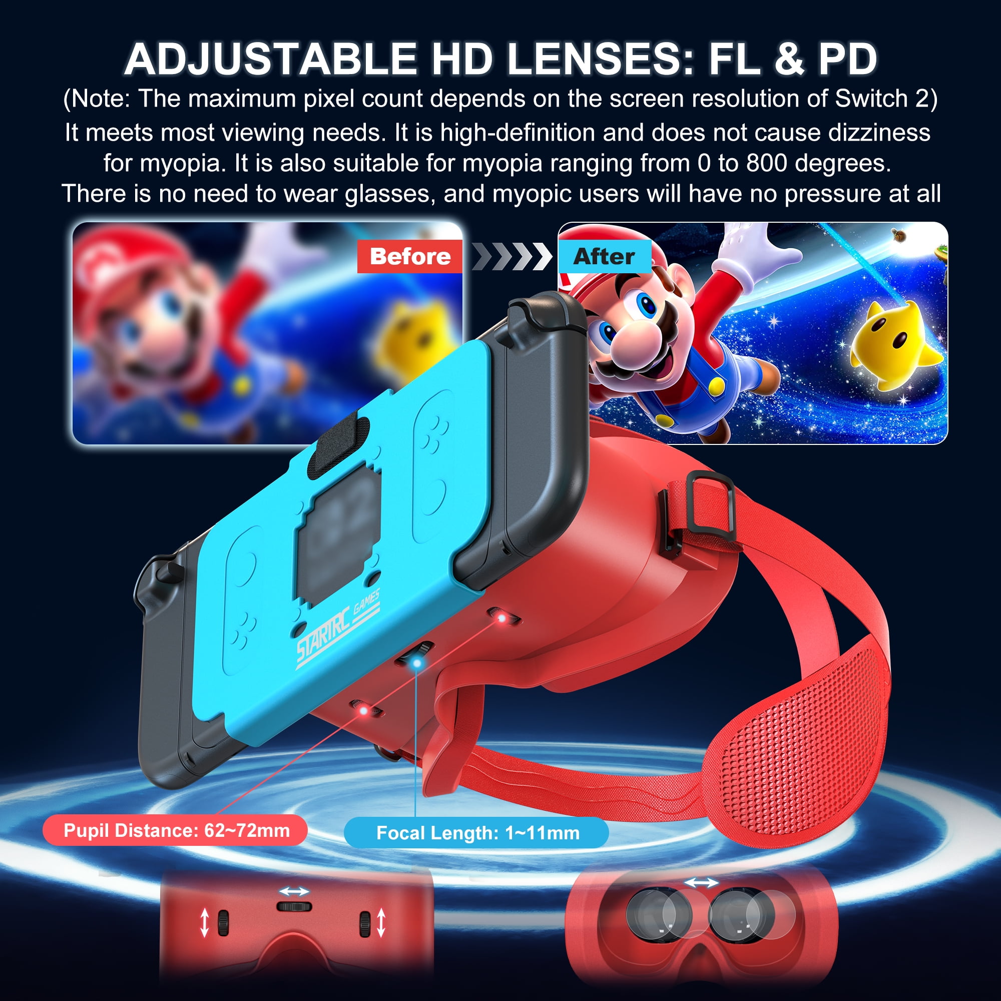 VR Headset for Nintendo Switch 2 Model Virtual Reality VR Glasses