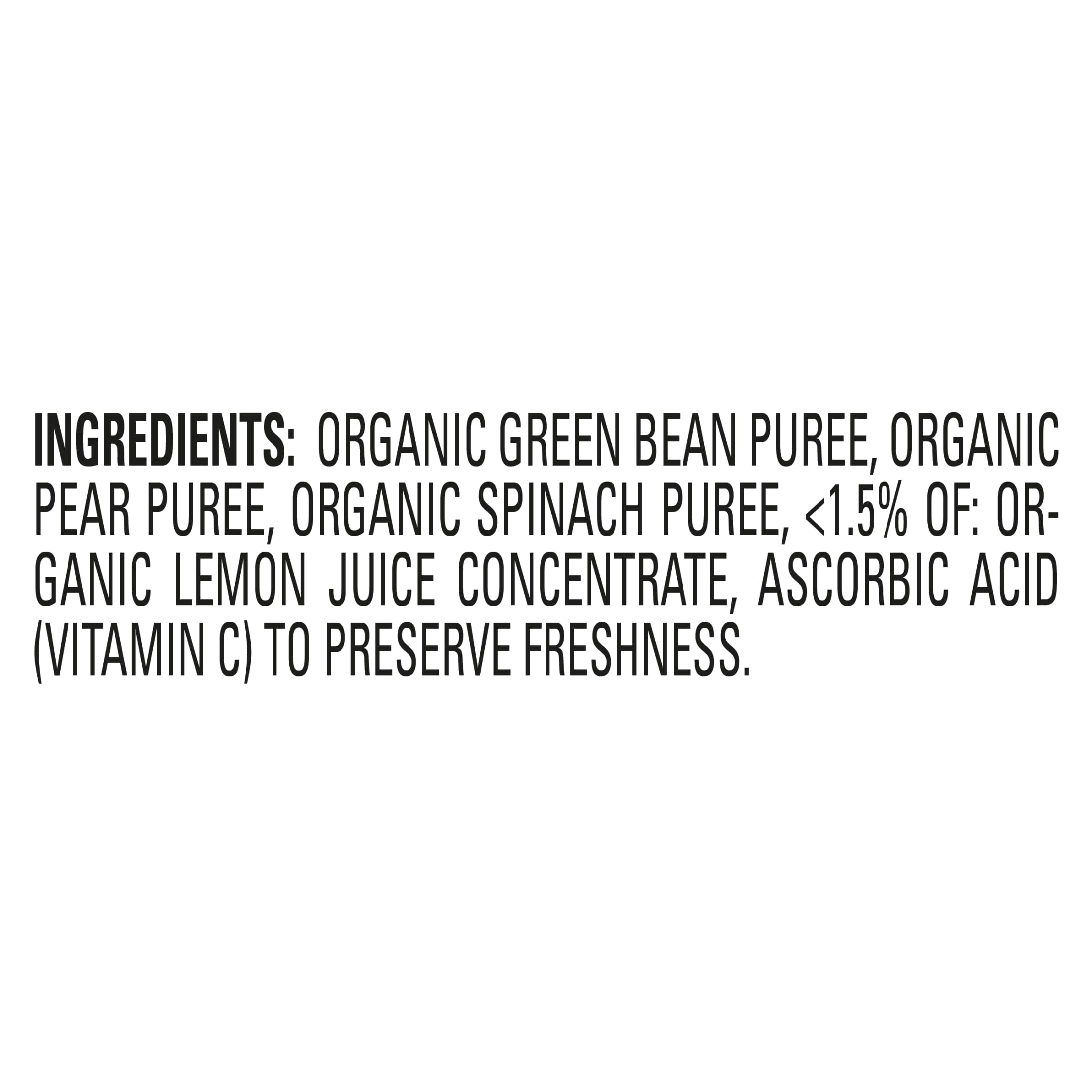 Happy Baby Clearly Crafted, Stage 2, Green Beans Pears & Spinach Organic Baby Food Pouches, 4 oz. (8 pack)