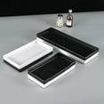 thumbnail image 3 of TELOLY Vanity Trays for Bathroom,Sturdy Melamine Material Bathroom Counter Tray,Lightweight Clean Serving Trays,Shape4, 3 of 3
