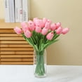 thumbnail image 3 of Artificial Flowers 20 Pcs Faux Tulips PU Real Touch Fake Flowers for Home Office Wedding Decor Arrangement Bouquet Faux Flowers for Decoration,13.18inch, 3 of 7