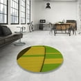 thumbnail image 3 of Ahgly Company Indoor Round Patterned Pistachio Green Area Rugs, 5' Round, 3 of 6
