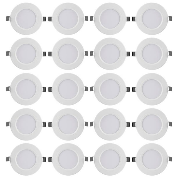 Toystoory 9 * 3W LED Downlight blanco Lente plana Foco de luz de techo empotrado Blanco frío AC 100-245V Iluminación y accesorios No.7 Toystoory HA024808-07