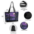 thumbnail image 2 of FORMRS Canvas Laptop Tote Bag for Women with 15.6" Computer Compartments Shoulder Handbag, Purple Street, 2 of 7