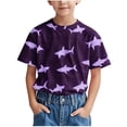 thumbnail image 1 of COM1950s Robe à Manches Courtes, Chemise Tendance pour Enfant T-Shirt Imprimé Col Rond Confortable Ample T-Shirt Blouse à Manches Courtes Hauts Décontractés, 1 of 9