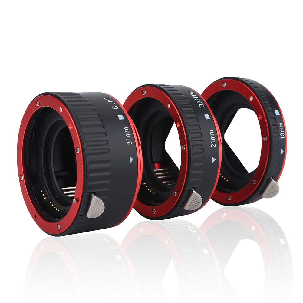 WALFRONT Metal Auto Focusing Macro Extension Adapter Tube Ring Set for