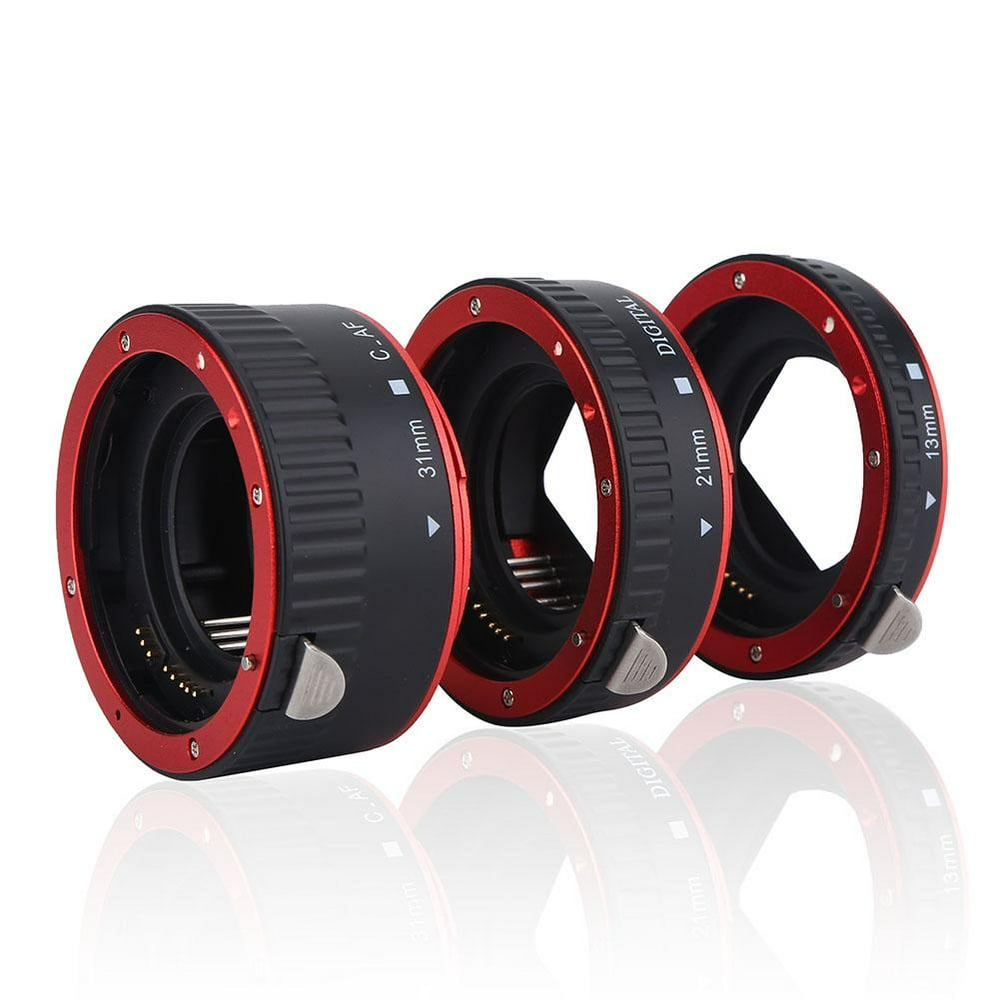 WALFRONT Metal Auto Focusing Macro Extension Adapter Tube Ring Set for