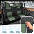 thumbnail image 5 of BDK PolyPro Car Seat Covers Full Set in Green on Black, Front and Rear Split Bench Seat Covers for Cars, Easy to Install Car Seat Cover Set, Car Accessories for Auto Trucks Van SUV - Green, 5 of 11