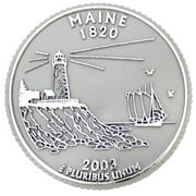 Maine State Quarter Magnet by Classic Magnets, Collectible Souvenirs Made in the USA