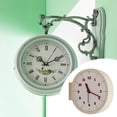 thumbnail image 4 of Reloj de pared de doble , decoración del hogar, único, elegante, resistente, adorno artístico decorativo para cumpleaños, dormitorio, regalo,, 4 of 4