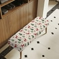 thumbnail image 3 of Yuyamidu Xmas Bench Cover for Dining Table Reindeer Jacquard Bench Seat Protector Cover for Living Room Washable Rectangle Seat Protector Gift for Holiday, 3 of 8