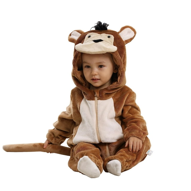 Disfraz TONWHAR unisex con forma de mono con forma de animal bebé, de 6 a 12 meses
