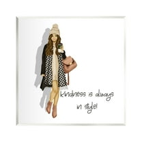 Stupell Industries Kindness Is In Style Inspirational Painting Unframed Art Print Wall Art, 12 x 12