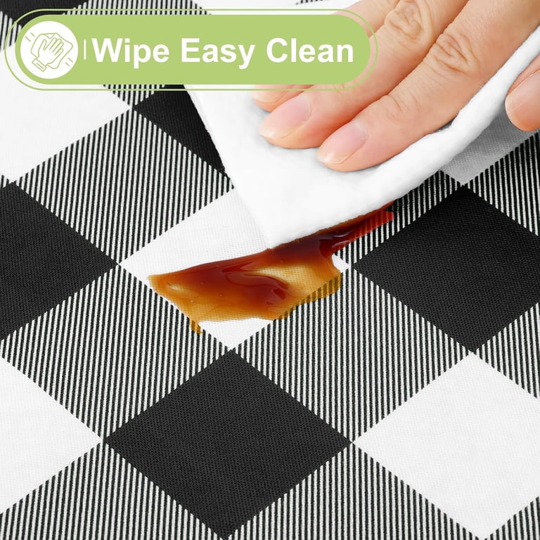 decorUhome Buffalo Check Vinyl Tablecloth, 60x84in photo 3