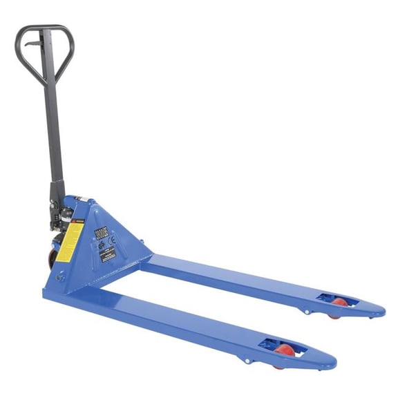 Vestil PM4-2748-6PKG 64 x 27 x 48 in. & 4000 lbs Steel Economy Hand Pallet Truck, Blue - Pack of 6