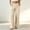 Beige, variant on FengLS Womens Casual Pants Elastic High Waist with Button Zipper Trousers Fashion Straight Leg Pockets Pants Summer Solid Long Pants for Casual Office & Daily Outfits