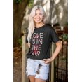 thumbnail image 3 of Love in Air Funny Singles Valentines Women's Graphic T Shirt Tees Brisco Brands S, 3 of 5