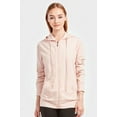 thumbnail image 2 of Sofra Women's Lightweight Cotton Blend Long Sleeve Zip Up Thin Hoodie Jacket, 2 of 4