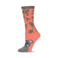 thumbnail image 3 of MeMoi Women's Foot Pet Koala Crew Socks - Womens - Female, One Size, Coral, 3 of 5