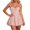 C-Pink381, variant on DHFJKG Backless Mini Dress Women Sparkly Sequin Back Lace Up For Evening Party Night Out Ruffle Cami Sexy Soft Dresses