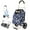 Blue Lilies, variant on 2 in 1 Shopping Carts for Groceries,Collapsible Grocery Cart On Wheels,Folding Hand Truck Trolley Dolly,SB010 Blue Lilies