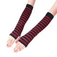 thumbnail image 2 of Resicozy Womens Long Fingerless Gloves Women Arm Warmer Knit Winter Arm Warmers Thumbhole Stretchy Striped Gloves, 2 of 2