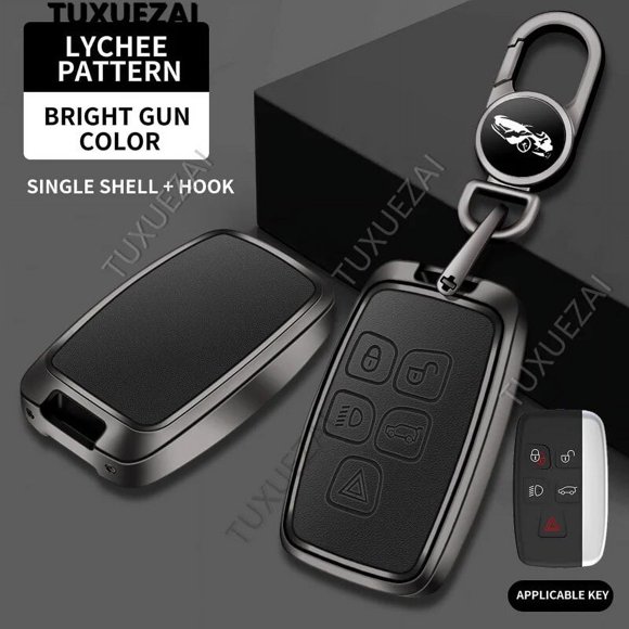 Zinc alloy+leather Car Key Cover Case Shell For Jaguar B buttons key case Case Velar Discovery 4 XF XJ XJL XE C-X16 Parts