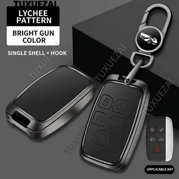 Zinc alloy leather Car Key Cover Case Shell For Jaguar B buttons key case Case Velar Discovery 4 XF XJ XJL XE C-X16 Parts