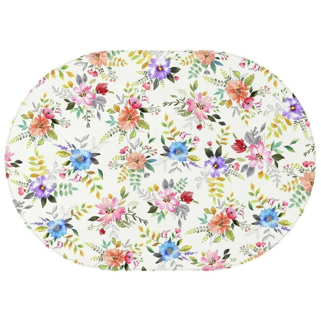 Oval Tablecloth Flower Rustic Tablecloth,Oil Proof Spill Proof Table Cover for Rectangle Tables,Durable Tableclothes Fitted Tablecloths for Birthday Picnic Wedding Tea Party Decorations