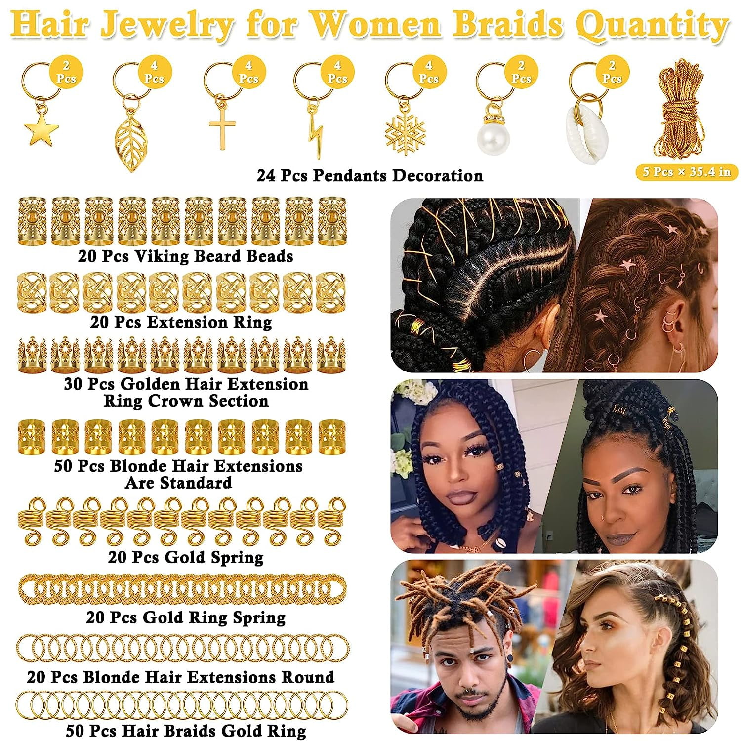 Up To 31% Off on 133 PCS Hair Jewelry for Locs
