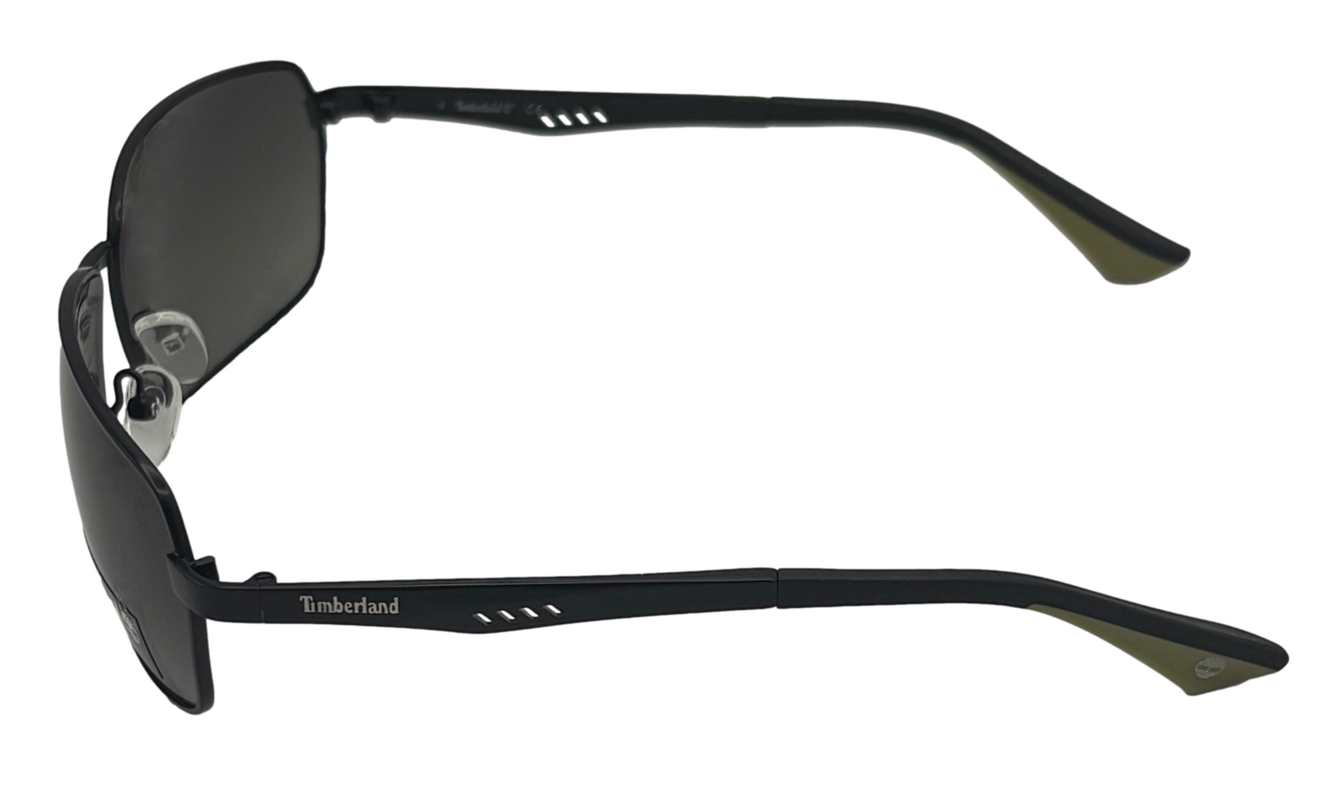 Timberland Men's Metal Aviator Polarized Sunglasses, Black, 1