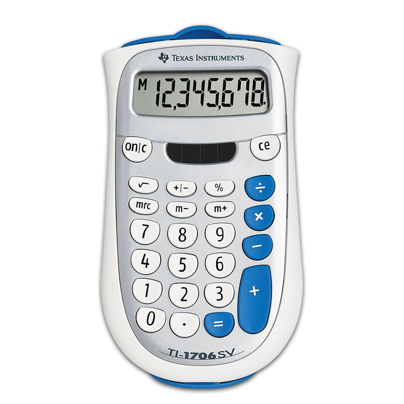 Texas Instruments TI-1706SV Handheld Pocket Calculator 8-Digit LCD TI1706SV 