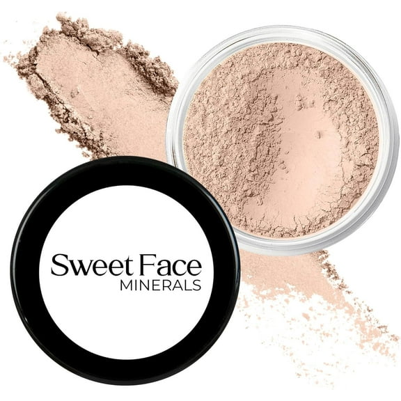 LIGHT FOUNDATION (20g Mid Size Sifter Jar) – Mineral Loose Powder Makeup with Matte Finish – Buildable Coverage for All Skin Types – Sweet Face Minerals