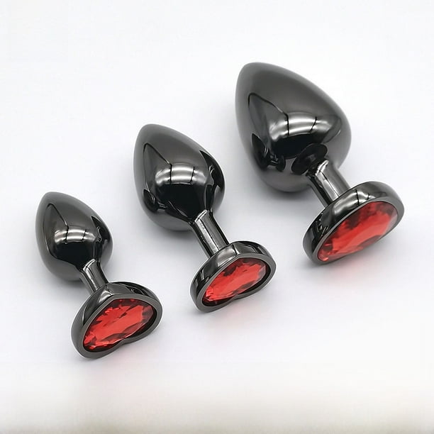Tapón anal de metal de color pistola con forma de corazón, expansor anal, alternativa para sexo adulto, masturbación sexual