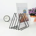 thumbnail image 4 of Visland Magazine Holder,5 Slot Metal Vinyl Record Stand Holder Triangle File Holder Newspaper Holder Photography Props for Office Home, 4 of 9