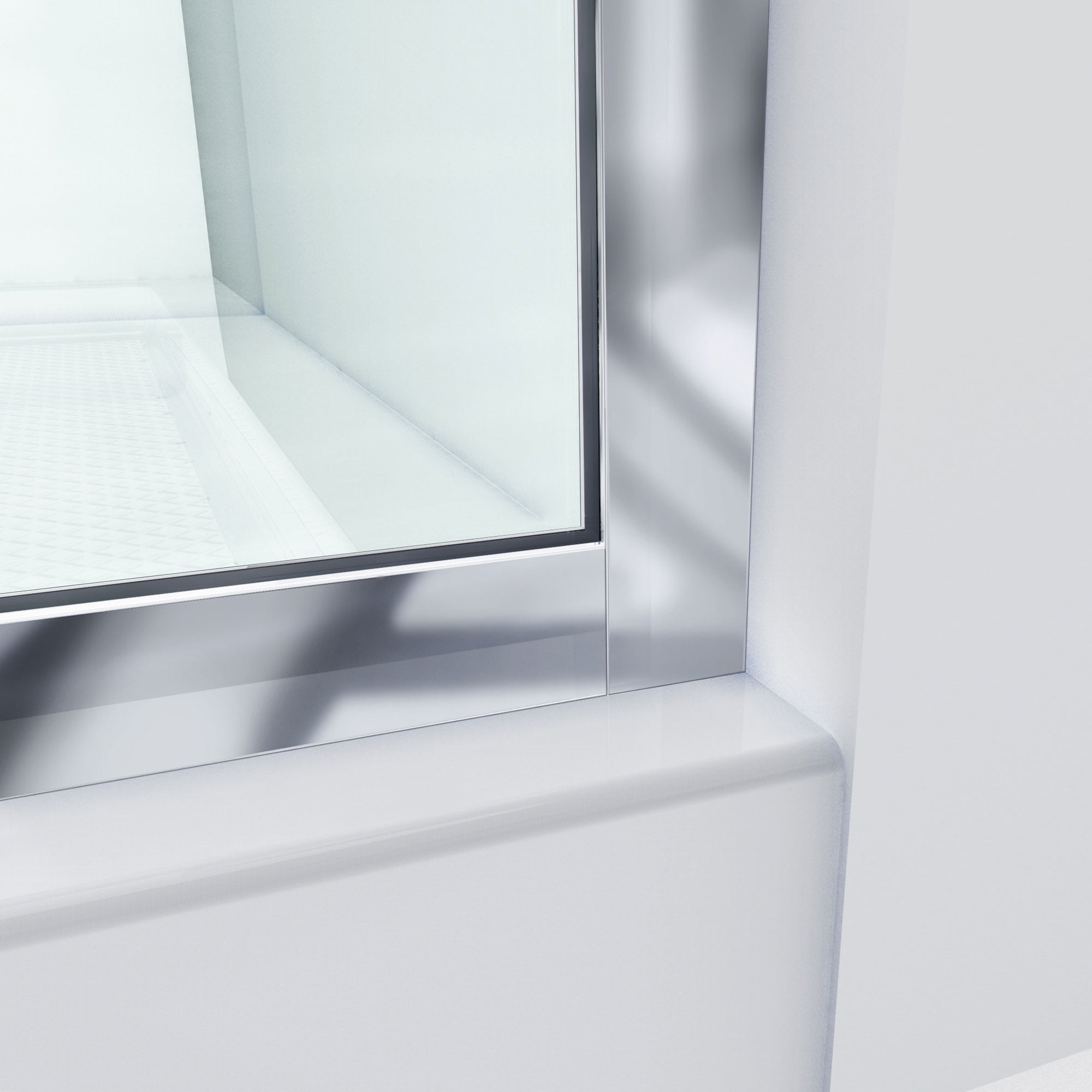DreamLine Linea Single Panel Frameless Shower Screen 30 in. W x 72 in. H, Open Entry Design in Satin Black