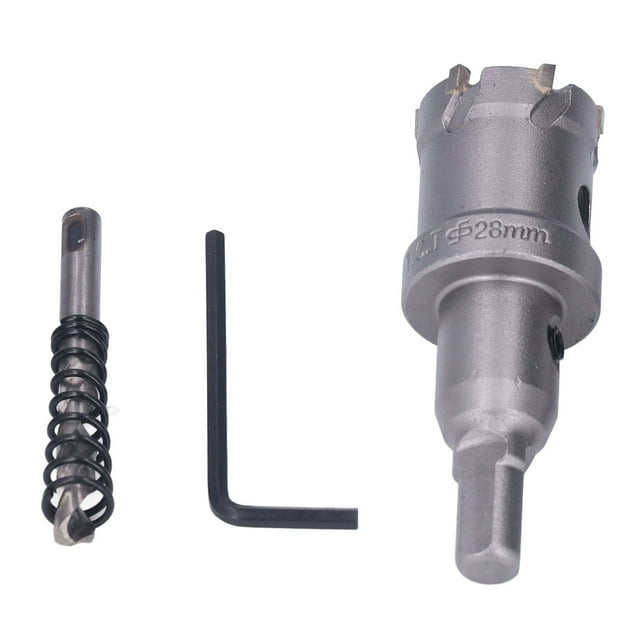 Sierra Perforadora De Carburo, Kit Cortador De Orificios De Alta Dureza Fácil De Operar 45 Dientes De Acero Para Corte De Metal Y Madera