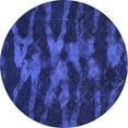 thumbnail image 1 of Ahgly Company Indoor Round Abstract Blue Modern Area Rugs, 7' Round, 1 of 4