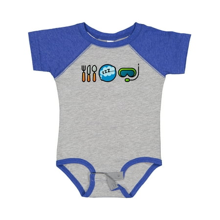 

Inktastic Diving Eat Sleep Scuba Mask Gift Baby Boy or Baby Girl Bodysuit