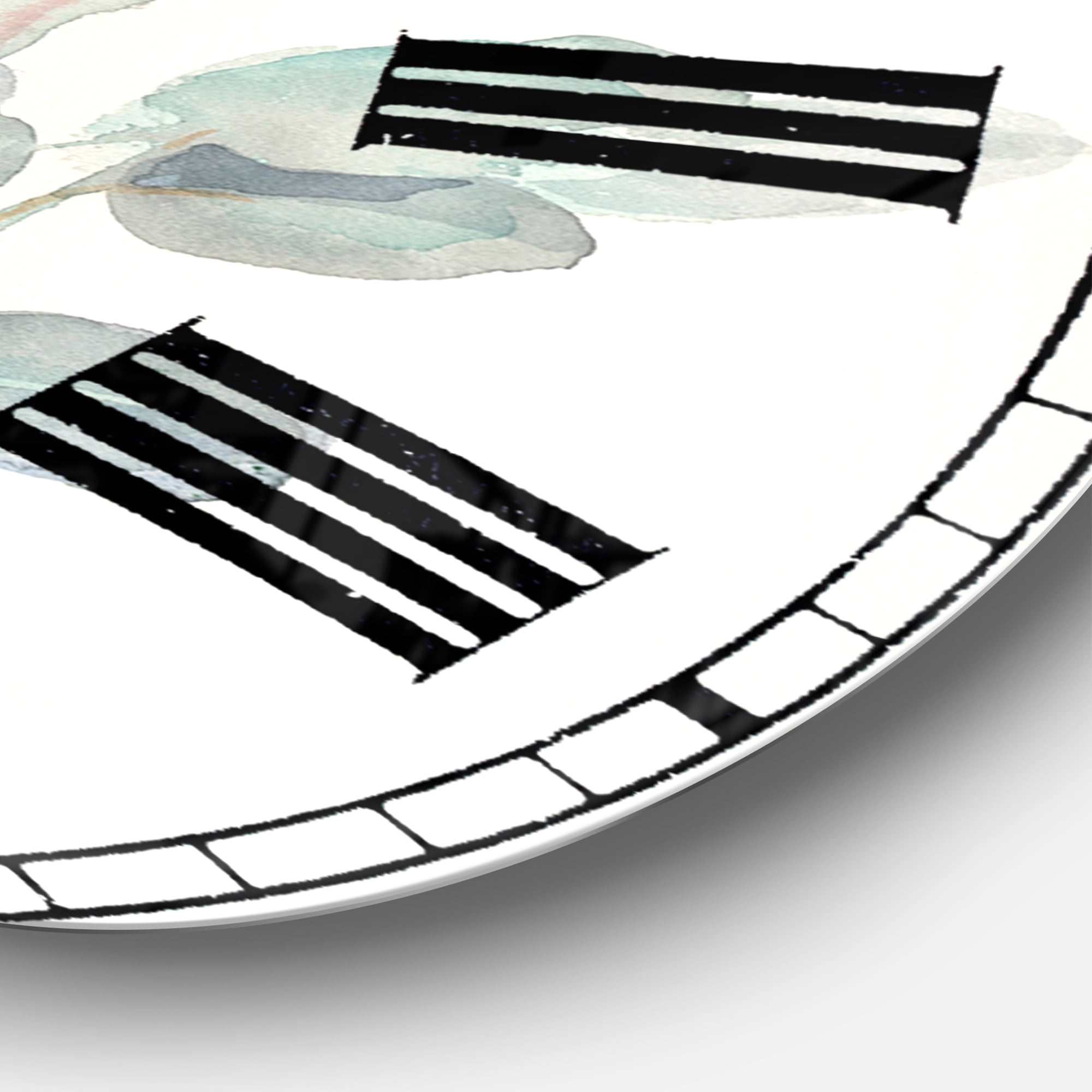 Designart 'Eucalyptus leaves I' Traditional wall clock