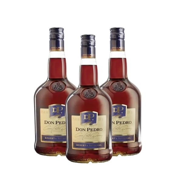 Pack De 3 Brandy Don Pedro Clasico 1 Lt