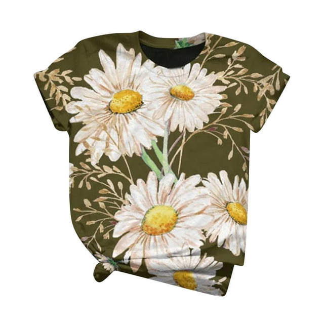 Femmes Manches Courtes Grande Taille 3D Animaux Imprimés Col Rond Tops Tee-Shirt Blouse T-Shirt pour Femmes